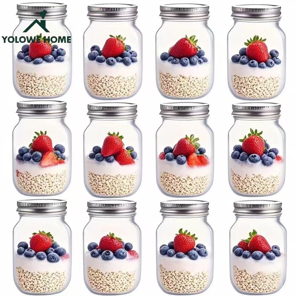 Mason Jar 8Oz - 6 Buah, 12 Buah, 500Ml/16Oz, Stoples