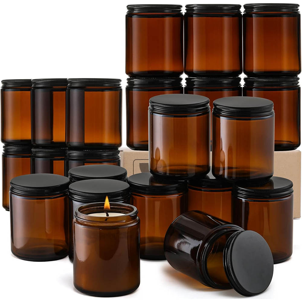 Mason Jar 8Oz - Stoples Kaca Amber 8oz dengan Tutup