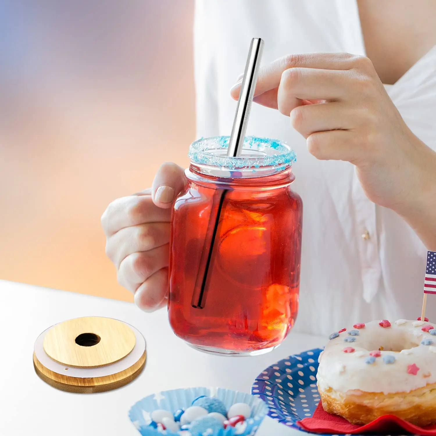 Botol Gelas Minum Dingin Jus B - Mason Jar 8Oz ulasan dan harga