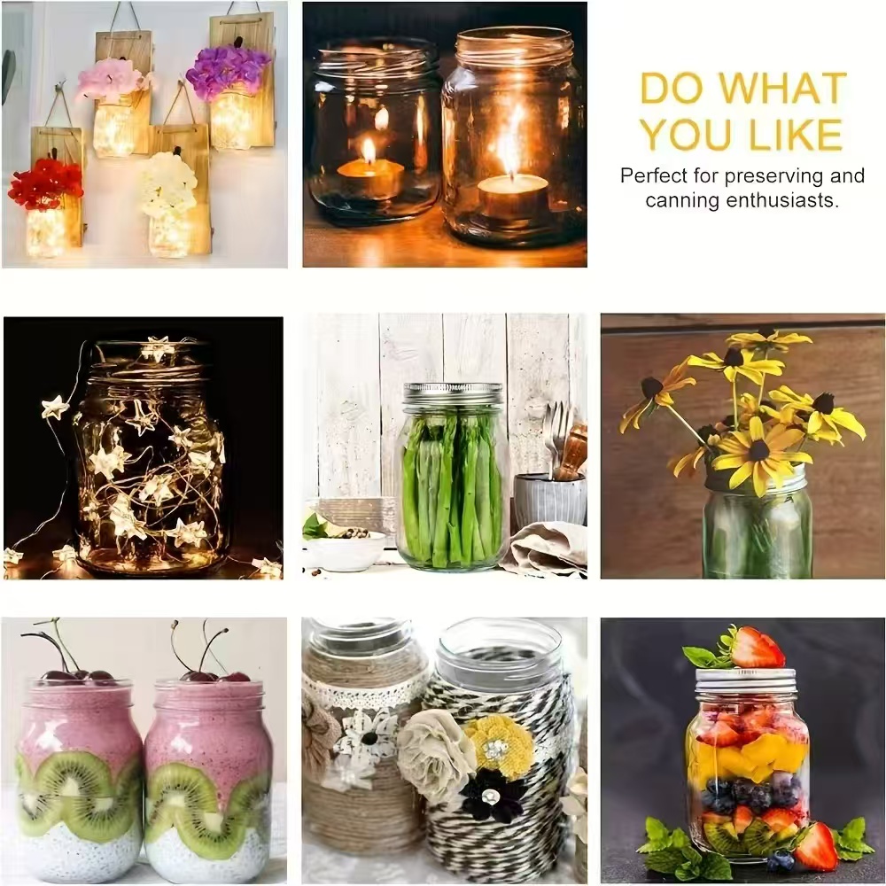 6 Buah, 12 Buah, 500Ml/16Oz, S - Mason Jar 8Oz ulasan dan harga