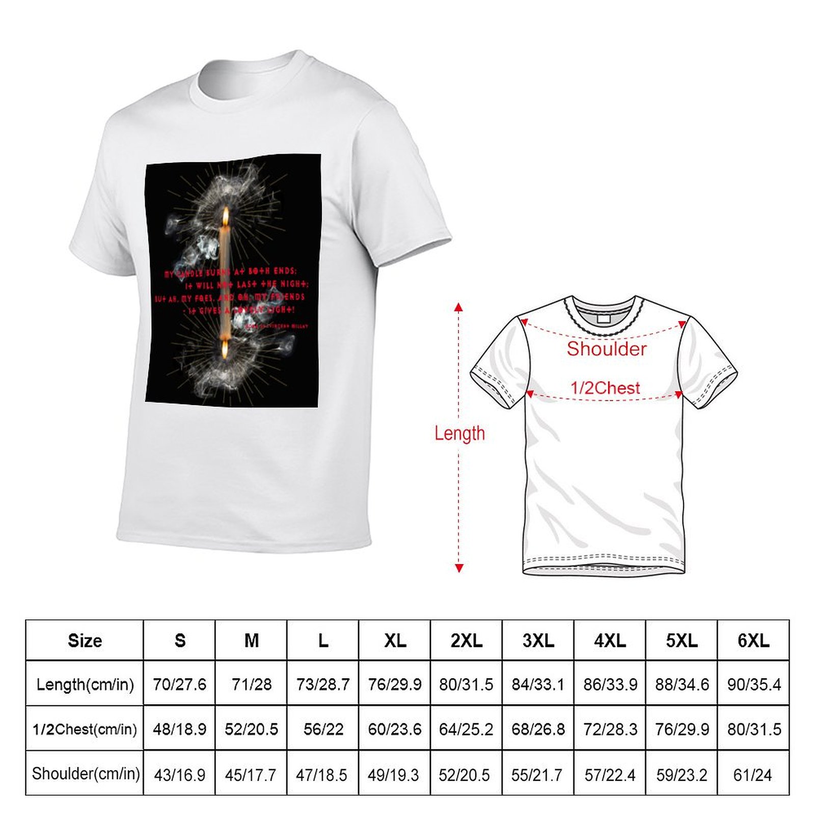 Kaos Burning The Candle At Bot - Black Tin Candle ulasan dan harga