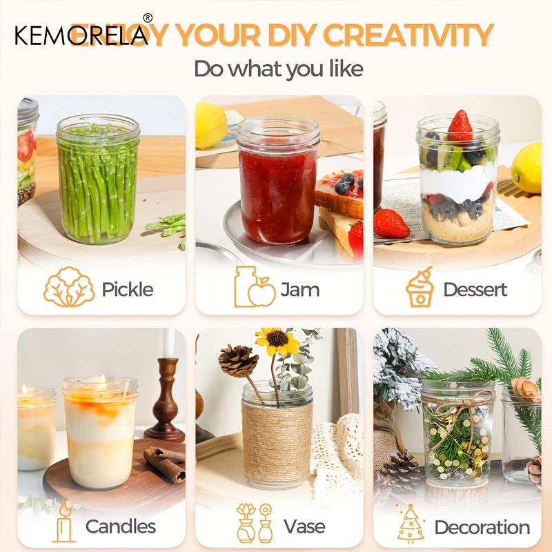 KEMORELA 4 Buah Stoples Mason  - Mason Jar 8Oz ulasan dan harga